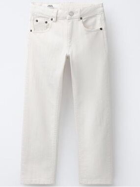 Zara Women’s Straight-Fit Jeans in Cream